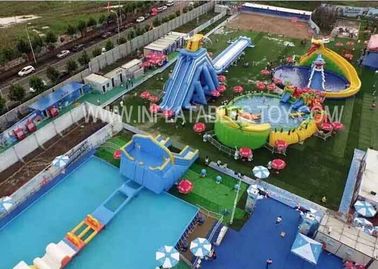 Taman Air Hiburan Outdoor Tiup Dengan Kolam Renang Raksasa Slide