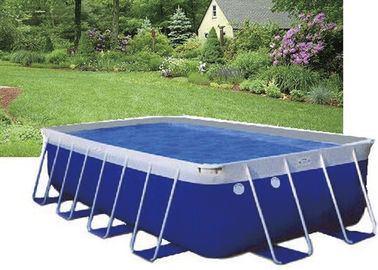Rangka Baja Bingkai Biru Pvc Logam, Mudah Mengatur Kolam Renang Dengan Aksesoris