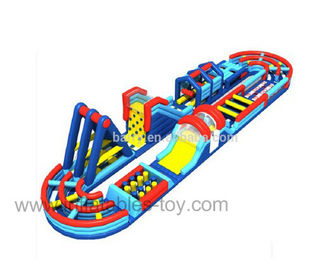 Multilemen PVC Tarpaulin Inflatable Hambatan dengan Boot Camp Wipeout