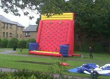 Keselamatan Olahraga Inflatable Rock Climbing Wall Rentals Di Tanah Dengan Bahan PVC
