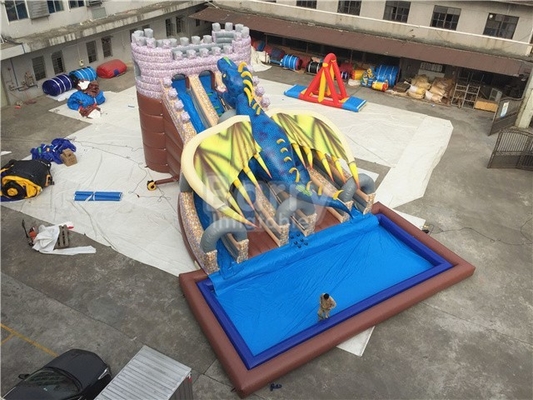 Seluncuran Air Tiup Naga Industri 15X11X8M Bahan Terpal Pvc 0.9mm