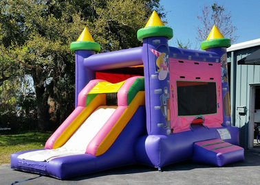 Purple Castle Princess 4 In 1 Combo Bounce House Water Slide Combo Populer