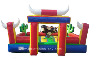 Permainan Olahraga Inflatable Komersial Naik Mesin Inflatable Mechanical Bull Untuk Taman