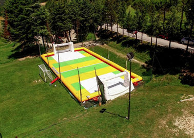 Luar ruangan 12 x 2 x 6m Inflatable Soccer Field / Football Pitch Dengan Pompa Udara