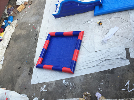 Kolam Air Tiup Terpal Biru Dan Merah 6x6m Untuk Keluarga