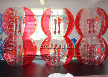 Outdoor Inflatable Kids Toys 1.8M TPU Bahan Half Blue Bubble Ball / Red Bubble Balls
