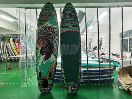 Single Layer 28 lbs Inflatable Stand Up Paddle Board Campuran Hijau