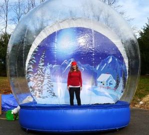 Luar Transparan Indah Raksasa Iklan Inflatables Salju Globe CE Persetujuan
