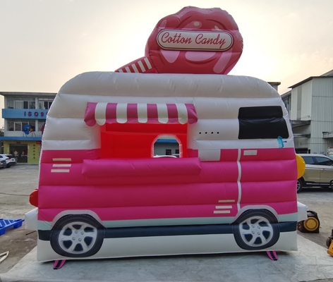 0.55mm PVC Anak Inflatable Bouncer Mobil Kecil Bouncy Castle Blower