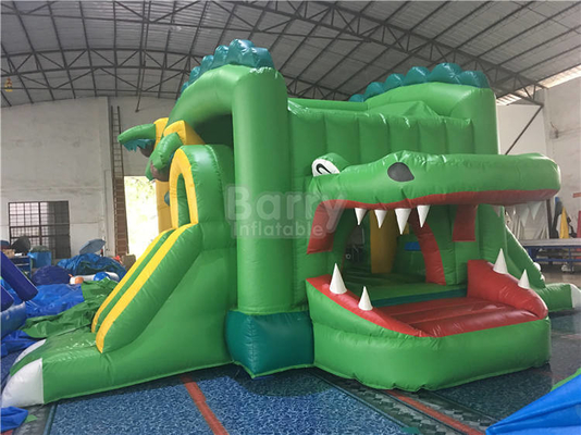 Komersial PVC Inflatable Slide Combo Party Moon Castle Bounce And Slide