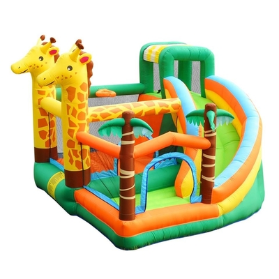 0.55mm PVC Trampolin Tiup Melompat Kastil Rusa Taman Hiburan Tiup