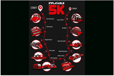 10 Besar Inflatable Blow Up Course Hambatan Inflatable 5k Santa Run