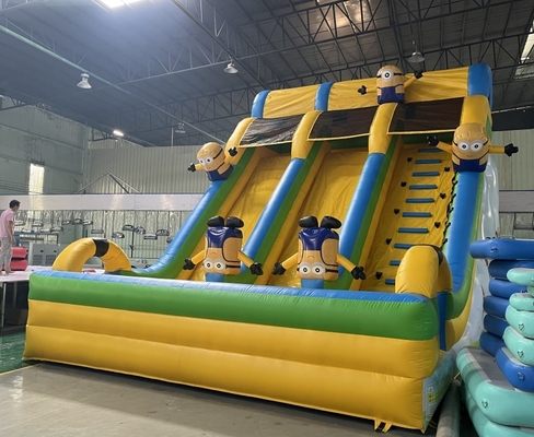 0.55mm PVC Water Slide Jumping Castle Inflatable Double Slides 8mL * 6mW * 6mH