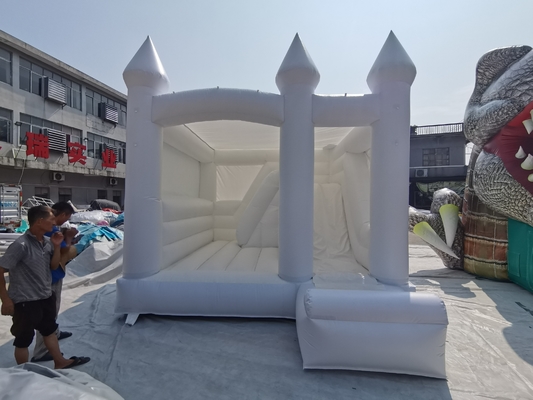 5x4m Kastil Goyang Komersial Putih Balita Rumah Bouncing Inflatable Bouncer Pernikahan