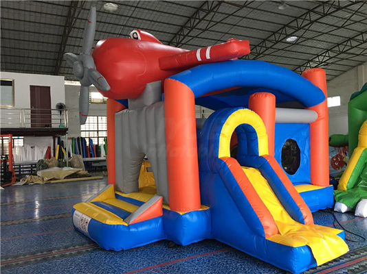 Balita 0.55mm Pvc Inflatable Bouncer Combo Dengan Slide Animal Theme