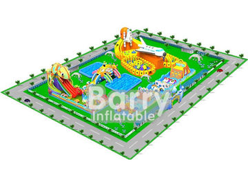 0.55mm PVC Bahan Raksasa proyek taman air tiup, desain taman hiburan