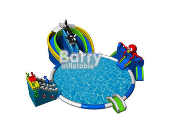 Impor dari permainan taman hiburan tiup cina, seaworld tiup taman air slide pool