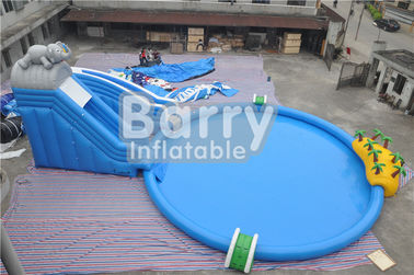 Disesuaikan Big Elephant Inflatable Outdoor Amusement Park Equipment Untuk Anak-Anak