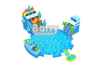 Giant Amazing Inflatable Water Park Equipment, Backyard Blow Up Water Park Untuk Anak-Anak