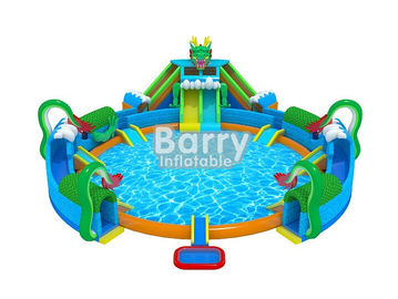 30 * 20 M Hawaii Bertema Taman Air Tiup Mini Dengan Kolam Renang Besar