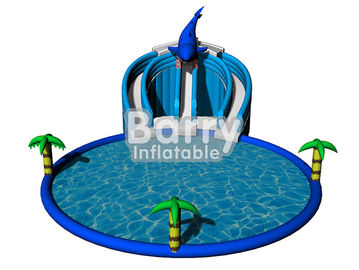 Musim panas Permainan Air Tiup Mainan Dolphin Taman Hiburan Tiup Untuk Anak-Anak / Dewasa