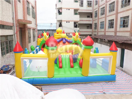 Taman Hiburan Tiup Ramah Anak Dengan Pencetakan Taman Bermain Luar Ruangan Blow Up Jumping Castle