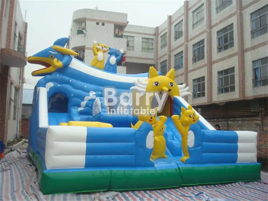 Kids Inflatable Theme Park Animal Zoo Playground Dengan Slide Tunnel Untuk Fun Park Entertainment Bouncy Castles Sewa