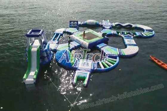 Taman Air Terapung PVC 0.9mm Taman Tiup Air Luar Ruangan Disesuaikan