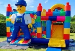 Taman Hiburan Bounce House Game Block Party Combo Inflatable