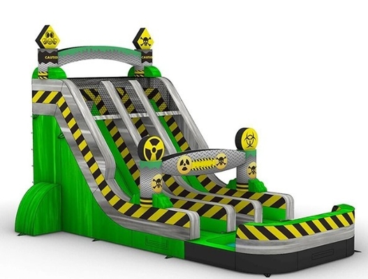 Tarpaulin Jungle Bouncy Castle dengan Slide Combo Slide Bounce House