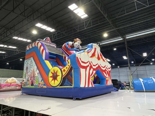 Tarpaulin Combo Jumping Castle Inflatable Jump House Dengan Slide
