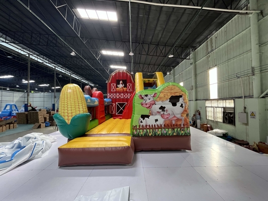 0.55mm PVC Commercial Jumping House Cow Jumper benteng melompat