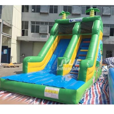 Rumah Bouncing Kastil PVC 0,55mm Dengan Slide Tiup Tema Hewan Hutan