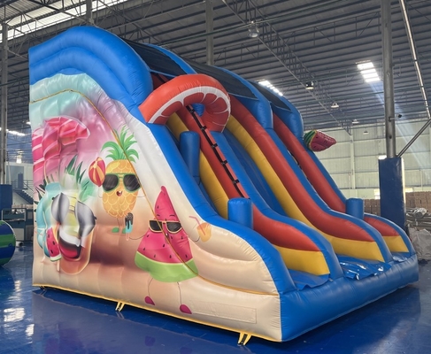 0.55mm PVC Komersial Slide Air Inflatable Menyewa Slide Inflatable