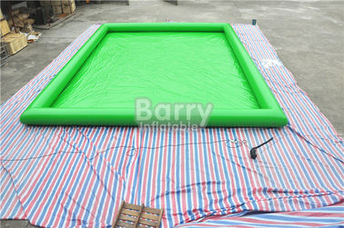 Hijau Disesuaikan Besar Kolam Air Portabel PVC Bahan Terpal Tahan Lama