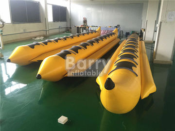 Kuning 8 Kursi Inflatable Toy Boat Air Permainan Banana Boat Inflatable Water Toy