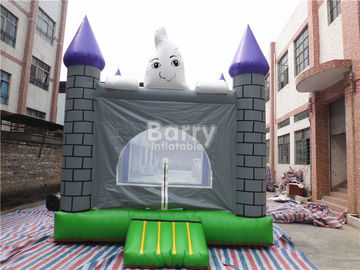 Flame Resistant 0.55mm PVC Halloween Inflatable Jumping Castles Untuk Festival