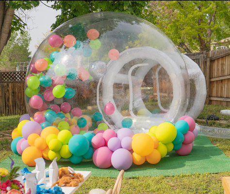 Kubah Berkinerja Tinggi Igloo Pvc Jelas Single Tunnel Outdoor Camping Transparan Partai Inflatable Tenda Gelembung Rumah