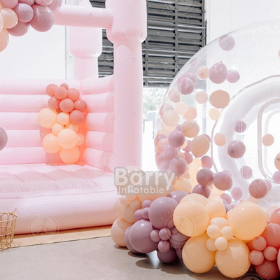 Mudah Untuk Menyiapkan Tenda Inflatable Balon Rumah Gelembung Komersial Inflatable Untuk Percetakan Khusus Dan Pengiriman Cepat