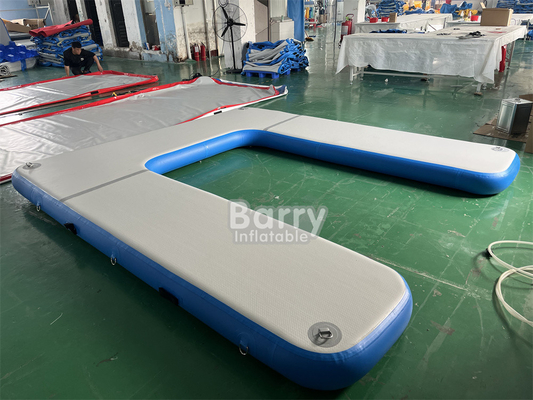 OEM ODM Drop Stitch DWF Material Platform Inflatable Untuk Air Inflatable Swim Dock