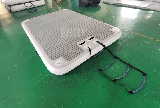Disesuaikan Portable Drop Stitch PVC Teak Inflatable Floating Platform Platform Air Dock