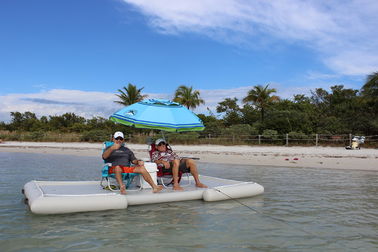 Summer Water Toys Floating Blow Up Dock Platform Untuk Pulau / Danau