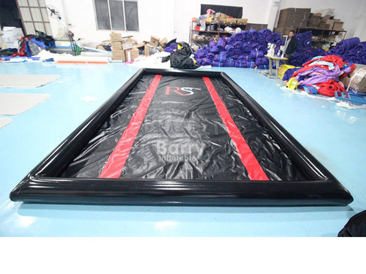 Desain Custom Outdoor Besar Portable Blow Up Inflatable Car Wash Mat Dengan Pompa Udara Untuk Outdoor