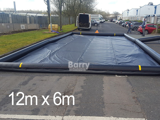 PVC inflatable Car Wash Mat Plastik Car Containment Mat Untuk Salju Es Air Dan Lumpur Garasi Lantai Mat