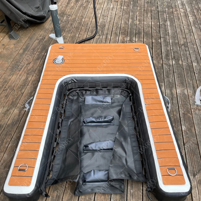 Portable Adjustable Folding Dog Ramp Inflatable Dog Dock Ramp Tangga Hewan Peliharaan Ramp anjing untuk kolam renang, danau, perahu dan dermaga
