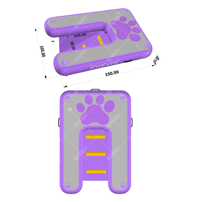 Outdoor Inflatable Pump Plank Climb Platform Ladder Boat Three Size Dog Water Ramp Dengan Non-Slip Pad