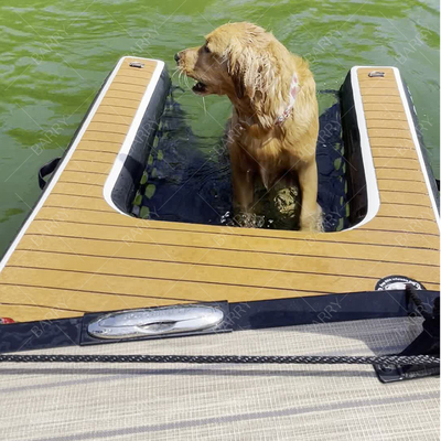 Custom LogoInflatable Boat Dog Ladder Climb Ramp Platform Air Ramp Inflatable Untuk Anjing