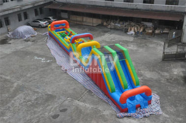 Long 3 bagian peralatan Bouncy Castle Kendala Kursus untuk orang dewasa dan anak-anak