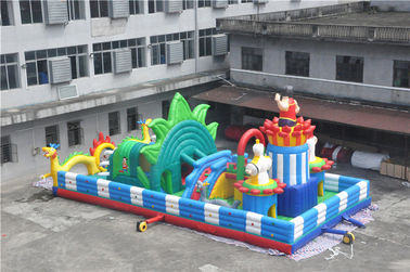 15x8M Inflatable Balita Playground Dengan Percetakan Logo / Backyard Hambatan Course