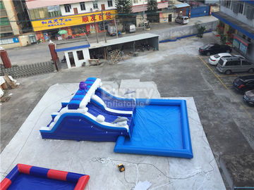 Blue Wave Ultimate Inflatable Backyard Water Park Dengan Kolam Customzied Ukuran